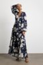 Joanna Hope Blue Romantic Ruffle Dress - Image 1 of 1