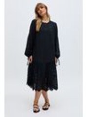 Raffya Black Olivia Button Down Embroidered Mini 100% Cotton Dress - Image 1 of 1