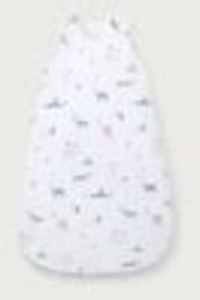 The White Company Party Animals Print Reversible White Sleeping Bag 2.5 Tog - Image 1 of 1
