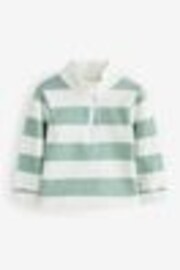 The White Company Green 100% Cotton Stripe Rugby Top - Image 1 of 1