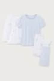 The White Company Slim Fit 100% Cotton Butterfly And Stripe White Pyjamas Set Of 2 - Изображение 1 из 1