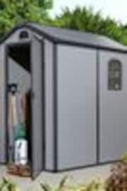 Rowlinson Light Grey Airevale 6 x 4ft Plastic Garden Apex Shed, Foundation Kit & Assembly - Image 1 of 1