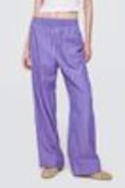 Gap Blue/Pink Cotton Poplin Striped Easy Wide-Leg Trousers - Image 1 of 1