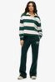 Superdry Green Ground Athletic Essentials Wide Leg 100% Cotton Joggers - Image 1 of 1