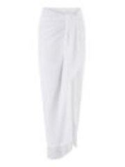 Pour Moi White Fringe Trim Crinkle Woven Multiway Sarong - Image 1 of 1