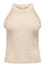 ONLY Cream Halterneck Crochet Vest Top - Image 1 of 1