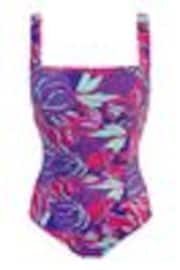 Pour Moi Aquaburst Blue Santa Barbara Ruched Tummy Control Swimsuit - Image 1 of 1