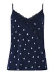 Pour Moi Blue Sofa Loves Lace Hidden Support Soft Jersey Cami - Image 1 of 1