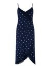 Pour Moi Blue Sofa Loves Lace Soft Jersey Hidden Support Wrap Midi Chemise - Image 1 of 1