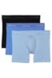 Calvin Klein Black/Mid Blue/Light Blue 3 Pack Boxer Briefs - Icon Cotton Stretch - Image 1 of 1