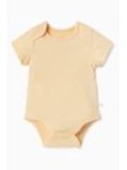 MORI Ecru Soft Stretch Cotton Short Sleeve Bodysuit - Image 1 of 1