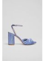 LK Bennett Blue Lilith Blue Fabric Twist Front Sandals - Image 1 of 1
