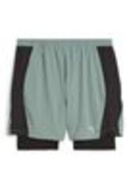 Puma Green Mens Velocity 2-in-1 Running Shorts - Image 1 of 1
