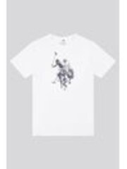U.S. Polo Assn White Boys Double Horsemen Graphic Print 100% Cotton T-Shirt - Image 1 of 1