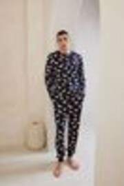 Chelsea Peers Blue Dinosaur Print Long Pyjama Set - Image 1 of 1