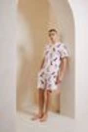 Chelsea Peers Pink Cotton Puffin Print Short Pyjamas Set - Image 1 of 1