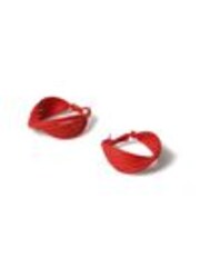 Aela Red Twisted Powdercoat Hoop Earrings - Image 1 of 1
