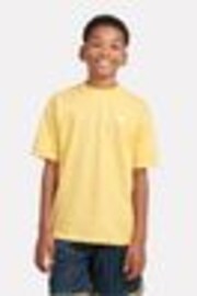 New Balance Yellow Kids Jersey Small Logo 100% Cotton T-Shirt - Image 1 of 1