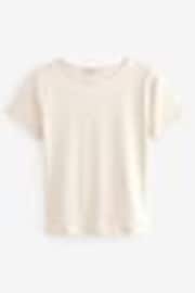 Ecru/blanc - Coupe ajustée Manches courtes T-shirt en polyamide Soft Touch - Image 1 de 1