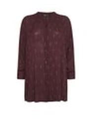 Yours Curve Brown Stand Collar Beach Shirt - Image 1 of 1