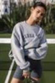 Gris - Chelsea Peers 100% Cotton Embroidered Logo Sweatshirt - Imagen 1 de 1