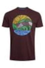 Weird Fish Brown Foothills 100% Cotton Graphic Print T-Shirt - Image 1 of 1