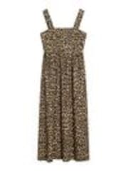 Albaray Animal Wide Strap 100% Cotton Brown Sundress - Image 1 of 1