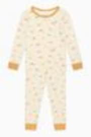 MORI Cream Lion Print Cotton/Viscose Blend 2 Piece Pyjama Set - Image 1 of 1