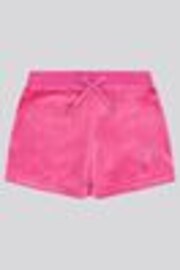 Juicy Couture Pink Girls Velour Fold Up Shorts - Image 1 of 1