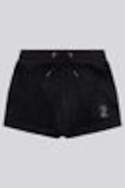 Juicy Couture Black Girls Velour Fold Up Shorts - Image 1 of 1