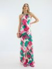 River Island Pink Halter Neck Midi Dress - Image 1 of 1