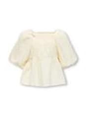 ONLY KIDS Pink Gingham Short Sleeve Puff Sleeve Blouse - Image 1 of 1