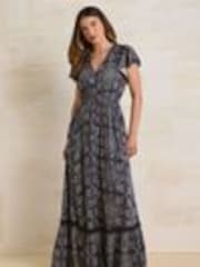 Long Tall Sally Blue Button Maxi Dress - Image 1 of 1