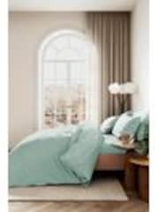 Bedeck of Belfast Celadon 400 Thread Count 100 Cotton Sateen Duvet Cover and Set - Image 1 of 1