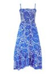 Pour Moi Blue Strapless Asymmetric Tiered Woven Maxi Dress - Image 1 of 1