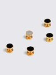 MOSS Yellow Reversible Gold Onyx & Mother of Pearl Cufflinks - Image 1 of 1