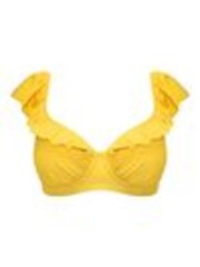 Pour Moi Yellow Non Padded Bermuda Padded Underwired Bikini Top - Image 1 of 1