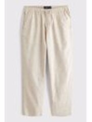 Abercrombie & Fitch Cream Loose Linen Trousers - Image 1 of 1