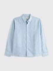 Abercrombie & Fitch Blue Long Sleeve 100% Linen Shirt - Image 1 of 1