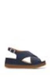 Clarks Blue Nubuck Kassanda Step Sandals - Image 1 of 1