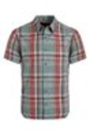 Weird Fish Light Blue Judd Short Sleeve 100% Cotton Check Shirt - Image 1 of 1