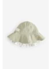 MORI Green Floral 100% Cotton Muslin Sun Hat - Image 1 of 1