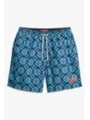 Superdry Blue Tile Print Swim Shorts - Image 1 of 1