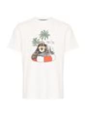 Blend White Owl Print Short Sleeve 100% Cotton T-Shirt - Image 1 of 1