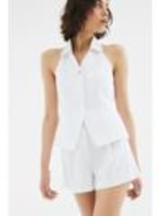 River Island White Linen Structured Shorts - Image 1 of 1