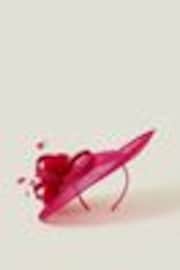 Accessorize Pink Large Disc Feather Corsage Fascinator Hat - Image 1 of 1