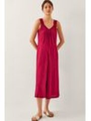 Monsoon Red Rachel Embroidered Wide Leg Jumpsuit - Image 1 of 1