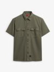 Superdry Green Military Short Sleeve 100% Cotton Shirt - Image 1 of 1