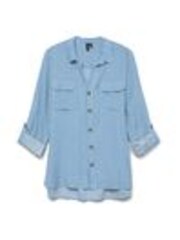 Синий - VERO MODA Tortoise Button Stripe Shirt - Image 1 of 1