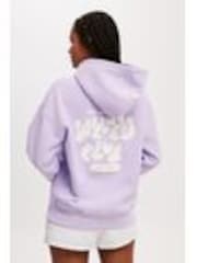 Cotton On Light Purple Plush Premium Graphic Hoodie - Image 1 of 1
